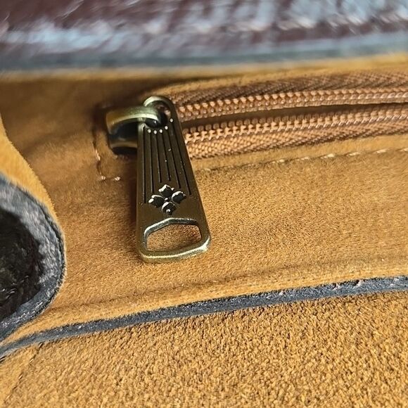 Patricia Nash Dark Brown Shearling Crossbody Bag Womens Handbag Purse Tote Carry - Picture 12 of 16